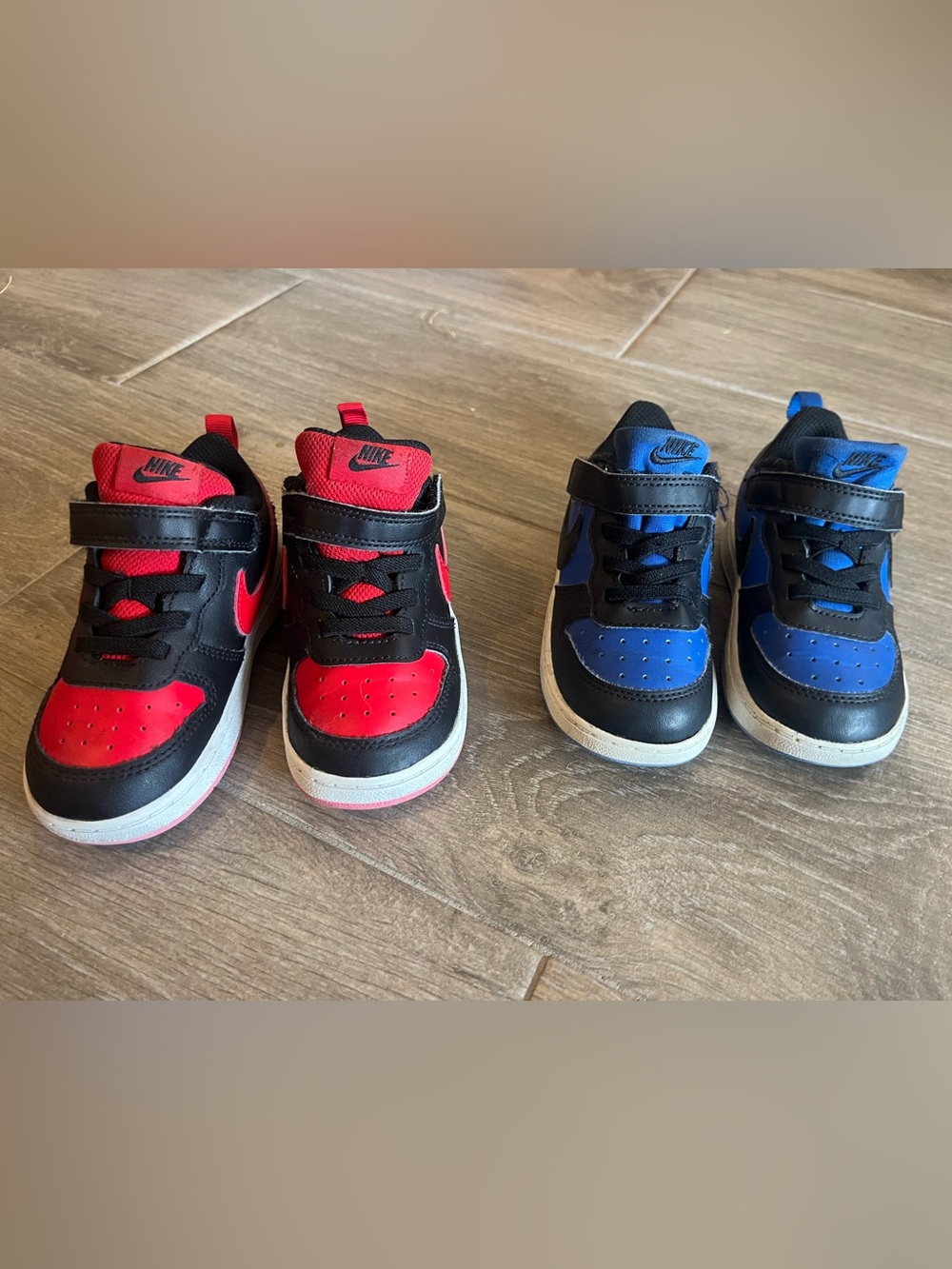 Nike Kids Mixed-Color High-Top Sneakers - Red & Blue